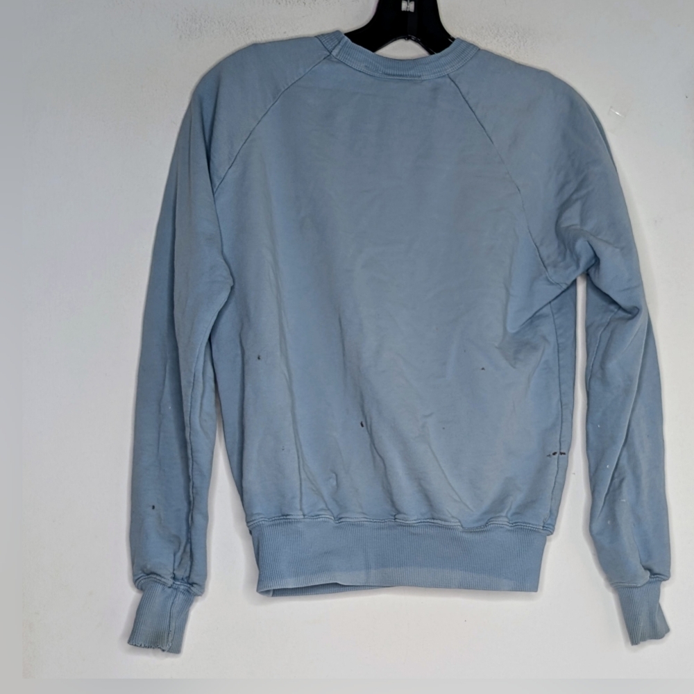 Big Bud Press baby blue crewneck STAINS - Picture 2 of 4